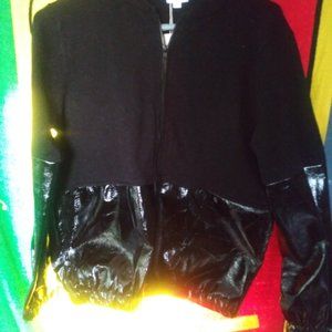 YAL NEW YORK two tone zip up cardigan